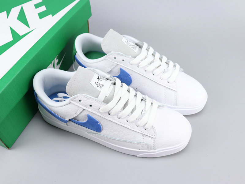 Women Nike Blazer Low SE White Blue Green Shoes